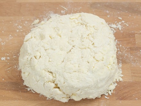 Formed quick puff pastry dough
