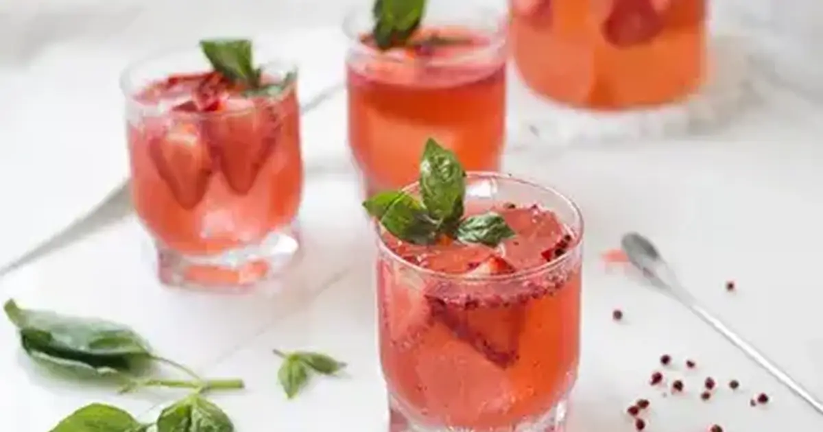 Sparkling Strawberry Basil Cocktail - Redpath Sugar Ltd.