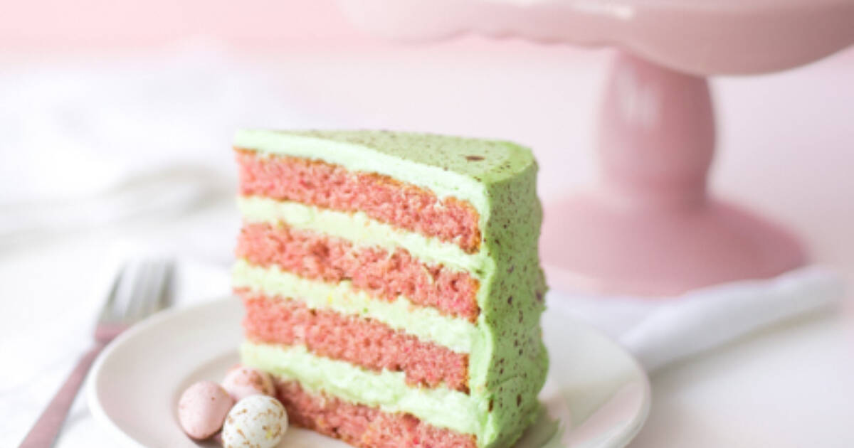 Strawberry Speckled Egg Cake - Redpath Sugar Ltd.