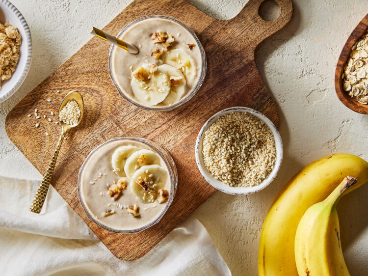 Banana Oat Tahini Smoothie