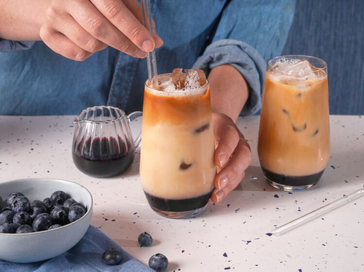Blueberry Iced Latte