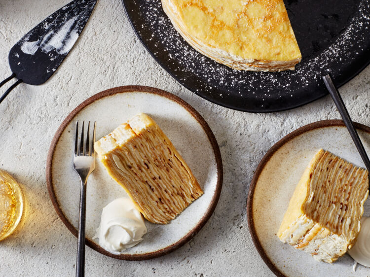 Brown Sugar Bourbon Crepe Cake