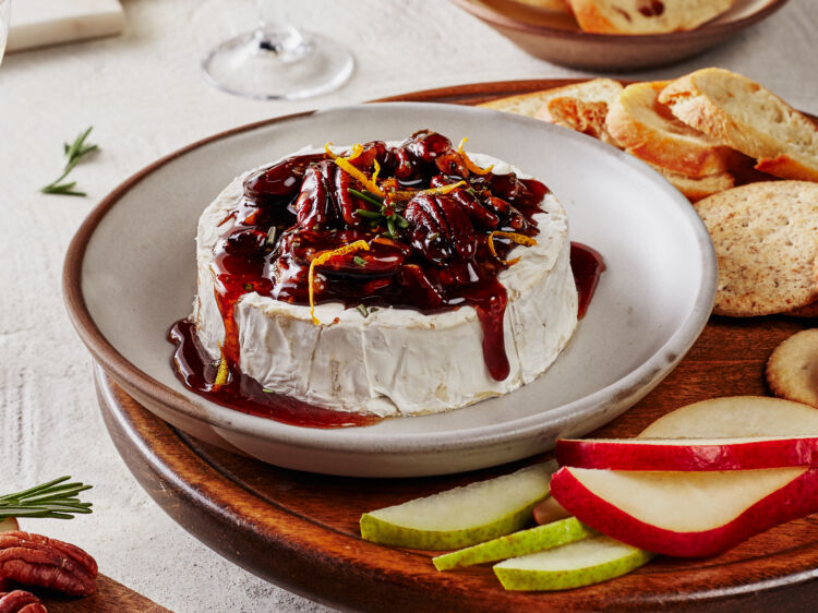 Candied Pecan Baked Brie
