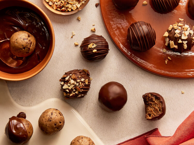 Chocolate Dipped Cookie Dough Bites