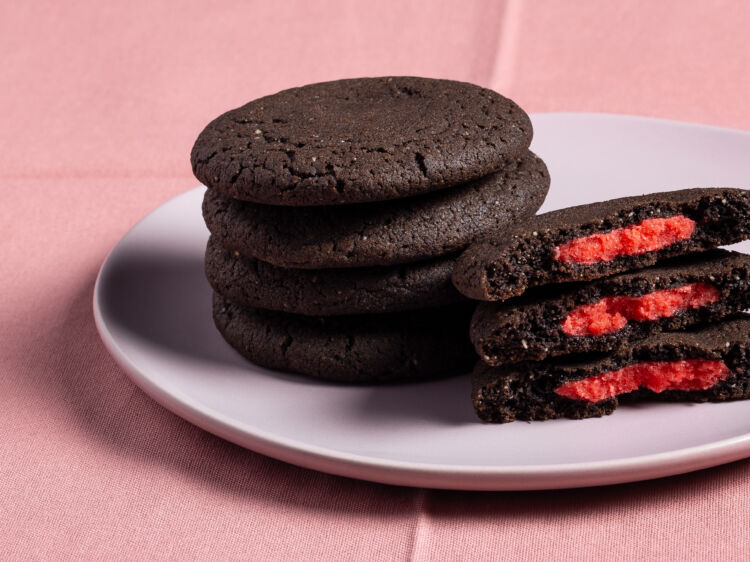 Dark Chocolate Cookie Stuffed Marzipan