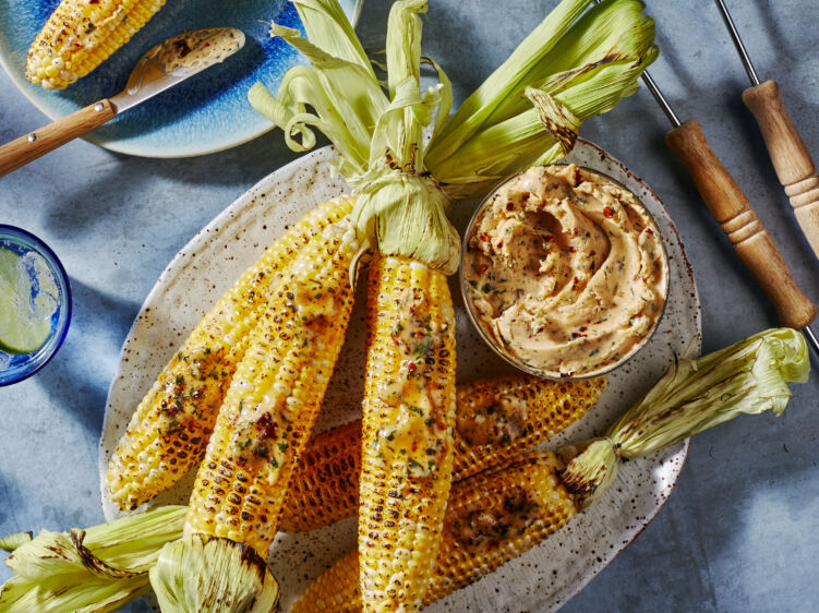 Grilled Corn Chipotle Lime Butter