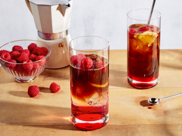 Iced Raspberry Espresso Tonic