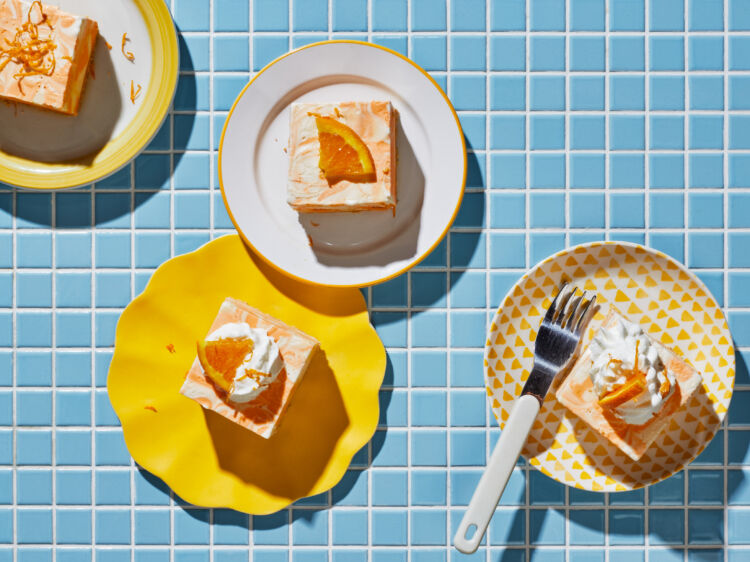 Orange Creamsicle Ice Cream Cake