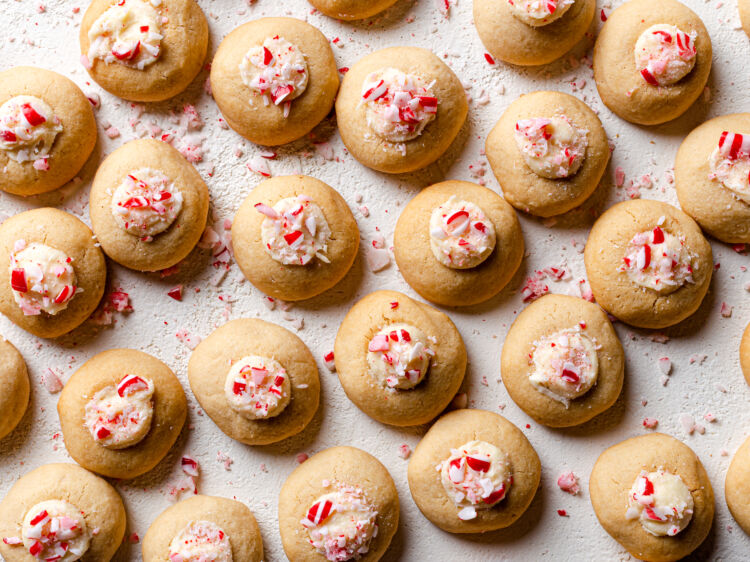 Peppermint Thumbprint Cookies