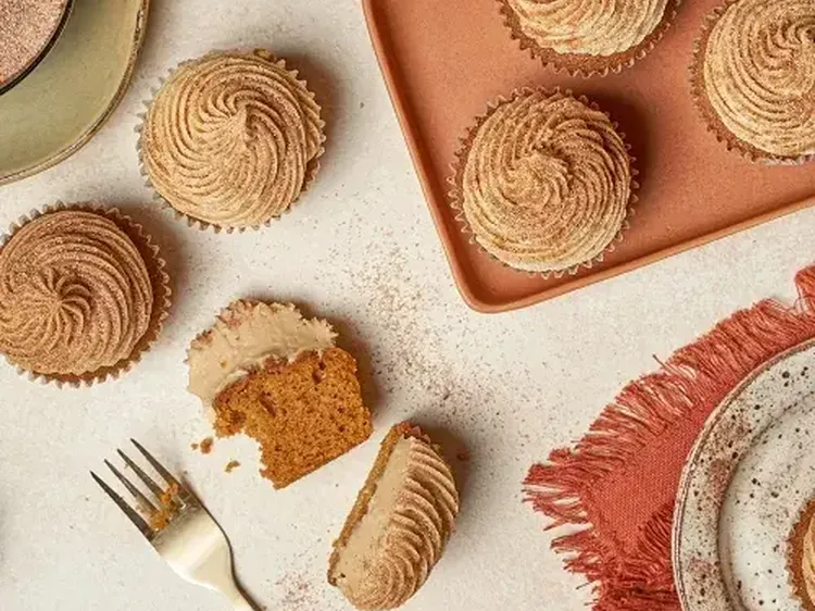 Pumpkin Spice Cupcakes Coffee Cream Frosting 500x400 jpg itok Goyn AF0b