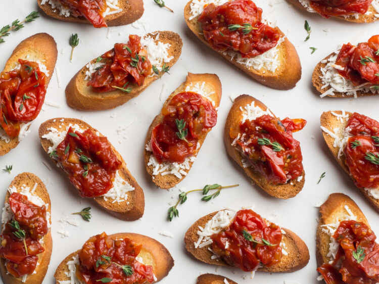Quick Tomato Jam Crostini