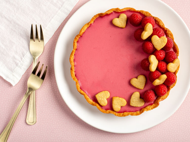 Raspberry Rosewater Panna Cotta Tart