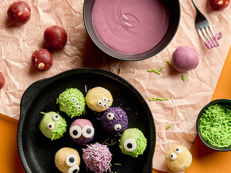 Red Velvet Cookie Dough Truffles