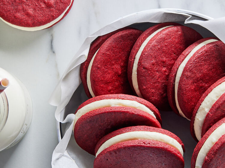 Red Velvet Sandwich Cookies