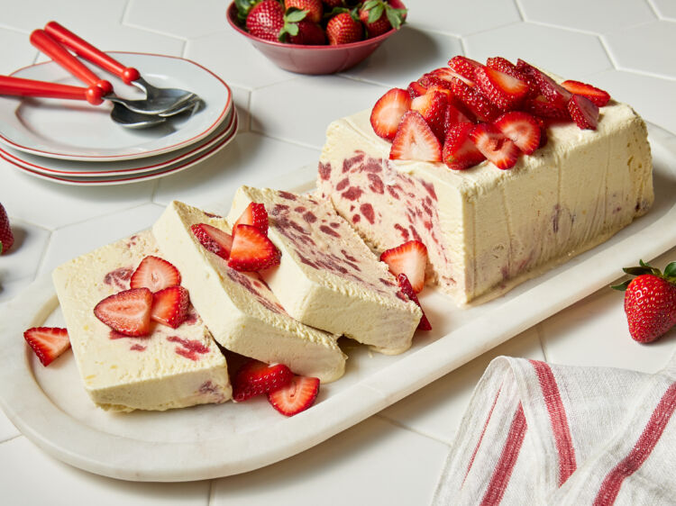Strawberry Elderflower Semifreddo
