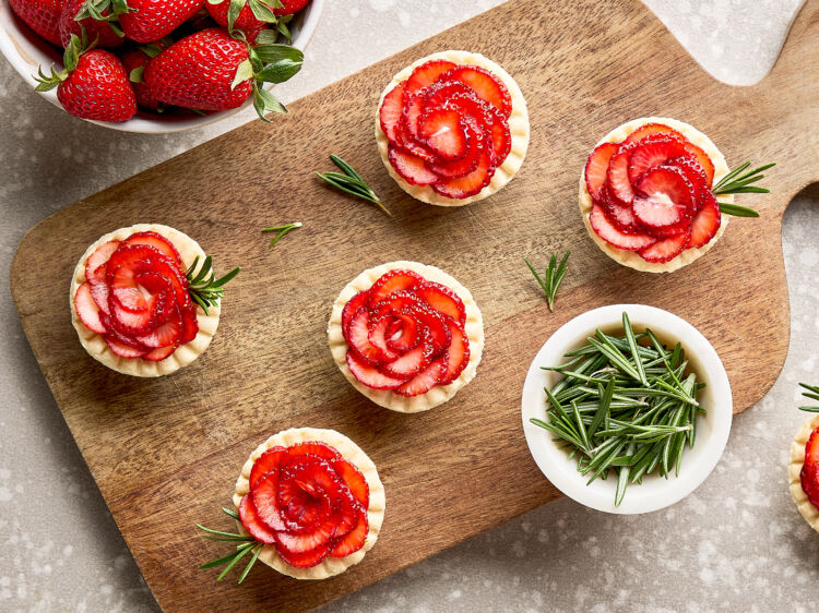 Strawberry Rosemary Tartlets