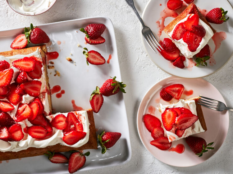 Strawberry Yuzu Shortcake Sheet Cake