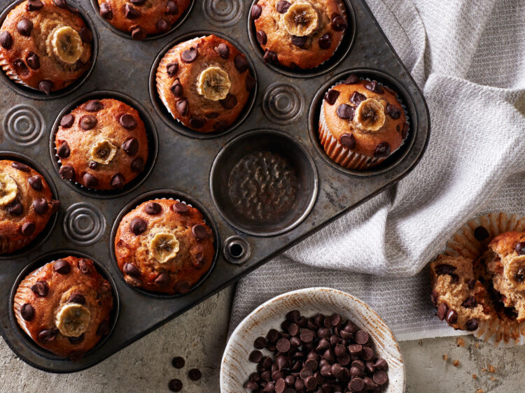 Vegan Banana Chocolate Chip Muffins