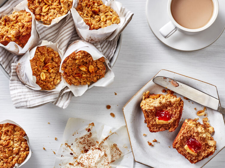 Vegan Peanut Butter Jelly Muffins