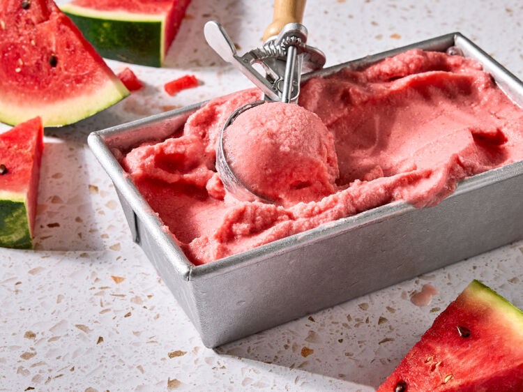 Watermelon Coconut Sherbet