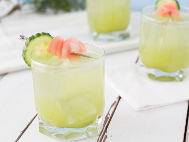 Spiced cucumber lemonade with gin web ready hero 2 of 2