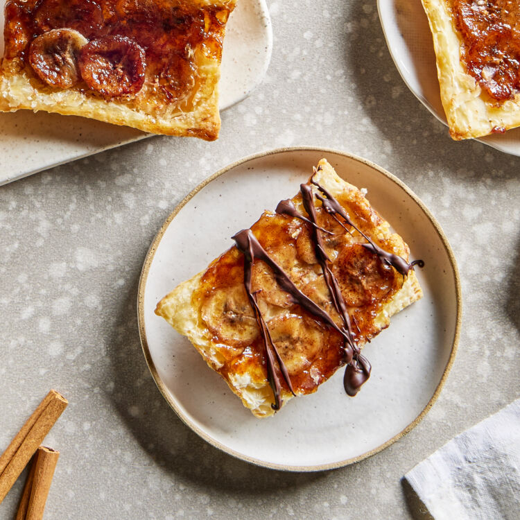 Air Fryer Upside Down Caramelized Banana Tarts