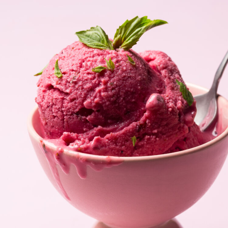Berry Basil Frozen Yogurt