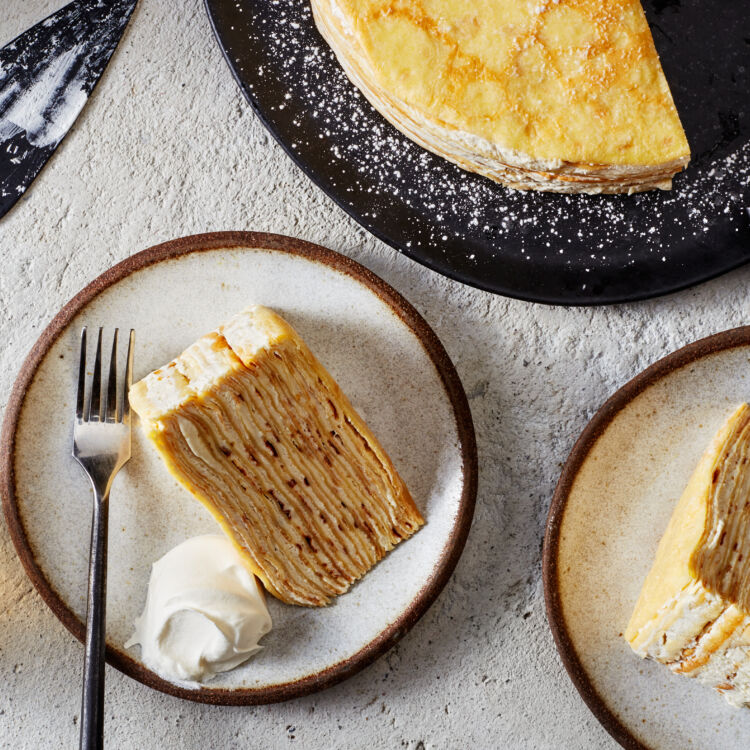 Brown Sugar Bourbon Crepe Cake