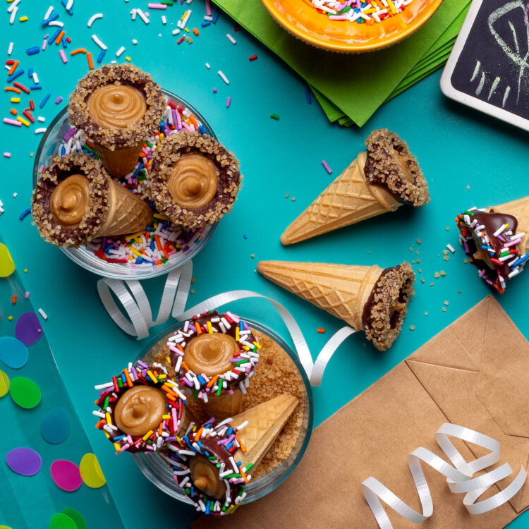 Chocolate Dipped Fudge Cones