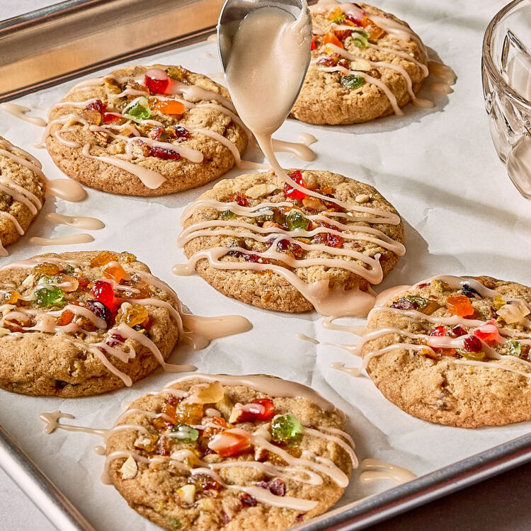 Glazed Fruitcake Cookies