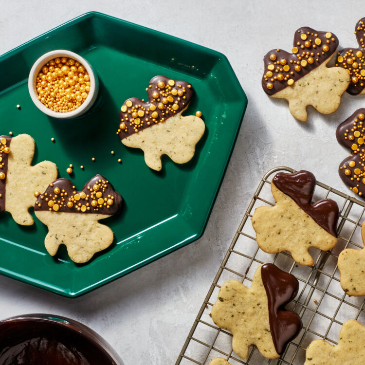 Mint Chocolate Shamrock Cookies hi res hero 2