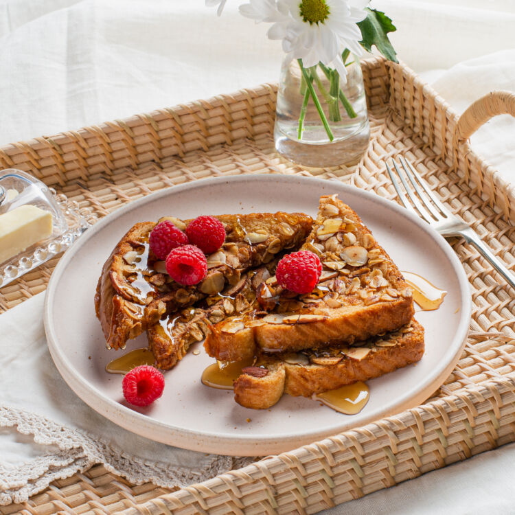 Oat Almond Crusted French Toast