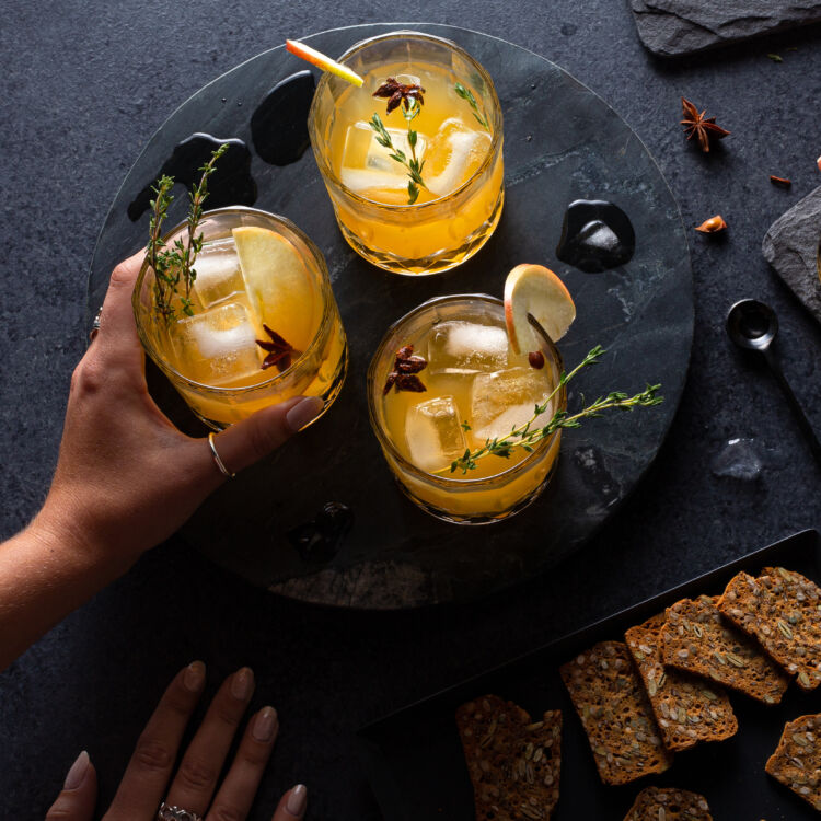 Pumpkin Spice Apple Cocktail