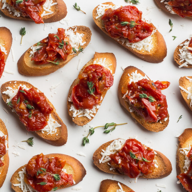Quick Tomato Jam Crostini