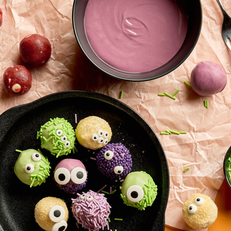 Red Velvet Cookie Dough Truffles