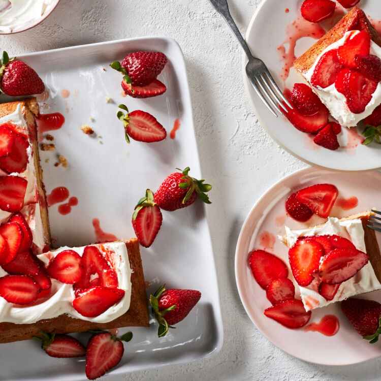 Strawberry Yuzu Shortcake Sheet Cake
