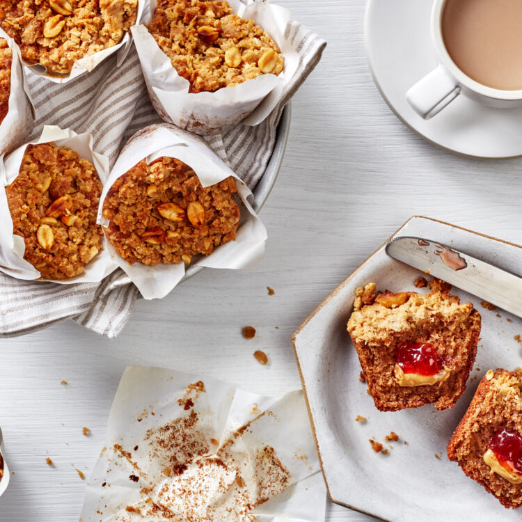 Vegan Peanut Butter Jelly Muffins