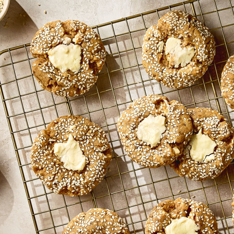 White Chocolate Chunk Tahini Cookies