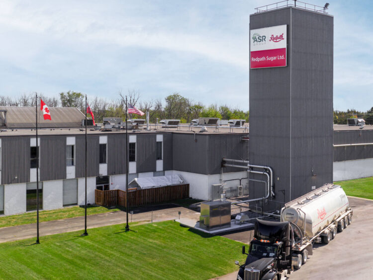 Redpath belleville site with tanker truck