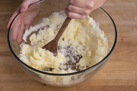 2. Beat butter and sugar together until light and fluffy.