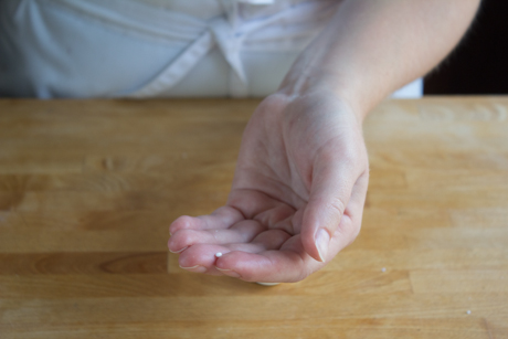 11. If you would like a little pearl embellishment on top of the teapot, make a little tiny ball of fondant to place on top of the teapot lid.
