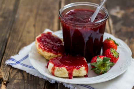 Three pots of Mason jam jars