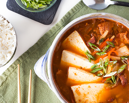 Kimchi Jjigae with Homemade Quick Kimchi