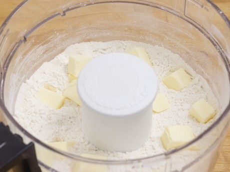 Flour and butter in a food processor