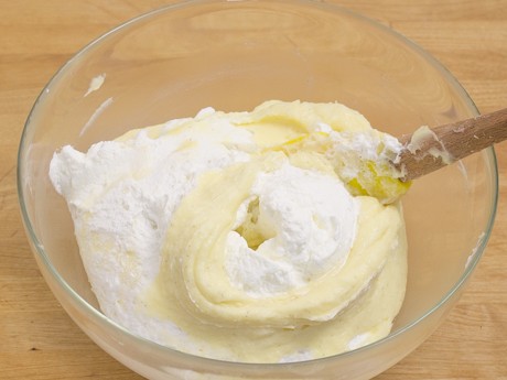 Fold whipped cream into pastry cream