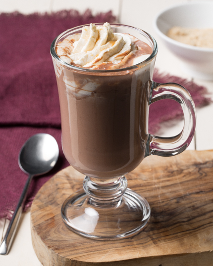 Dark Hot Chocolate with Vanilla Whipped Cream
