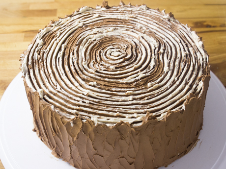 Mocha Buttercream Stump Cake Yule Log Recipe Bûche de Noël