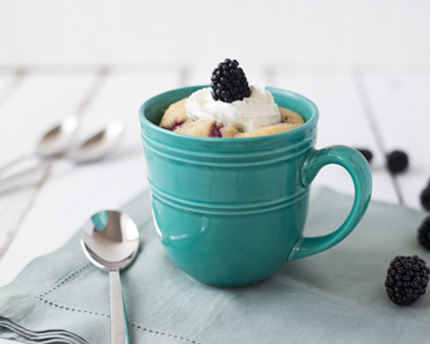 Blackberry Shortcake Mug Cakes