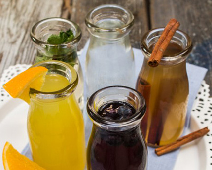 Homemade simple syrups