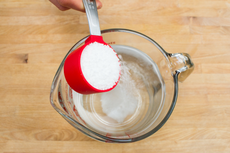 Dissolving pickling salt in water